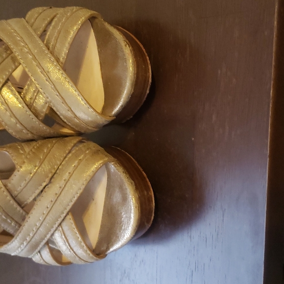 Coach Brynne Leather Strappy Sandal Chunky Heels - Picture 9 of 12